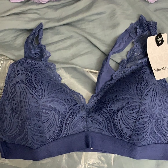 New Wonderbra x 2 blue and purple unwired thin padded - Picture 7 of 9